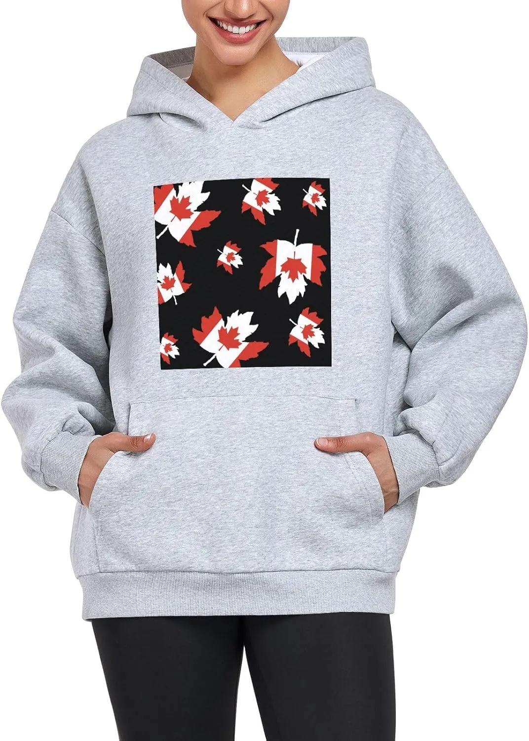 Printing Womens Oversized Hoodies Sweatshirts Graphic Pullover with Pockets