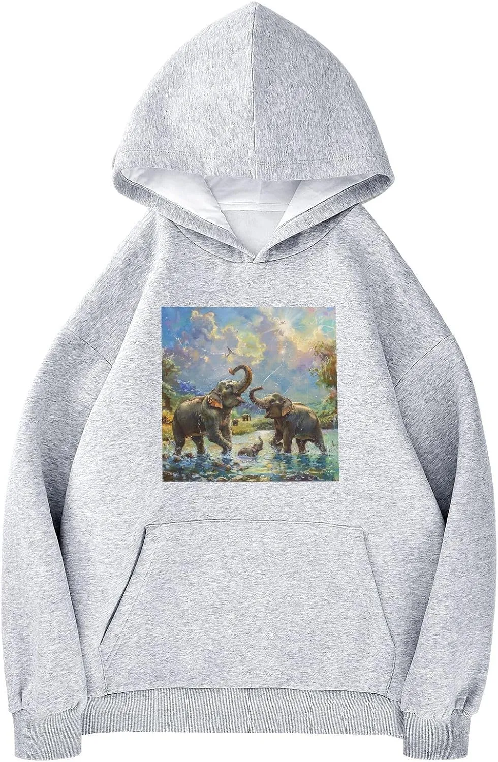 Printing Womens Oversized Hoodies Sweatshirts Graphic Pullover with Pockets