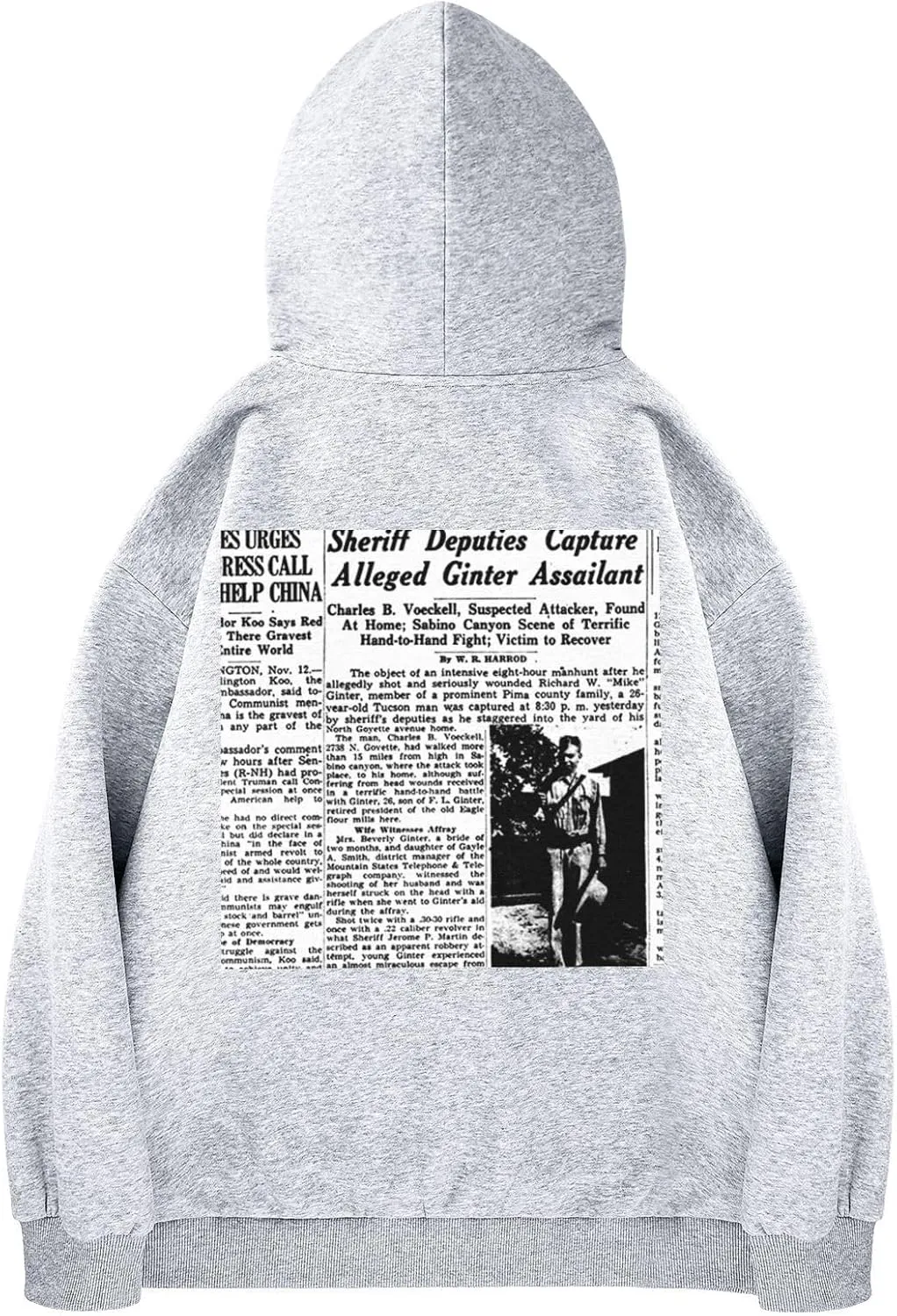 Printing Womens Oversized Hoodies Sweatshirts Graphic Pullover with Pockets