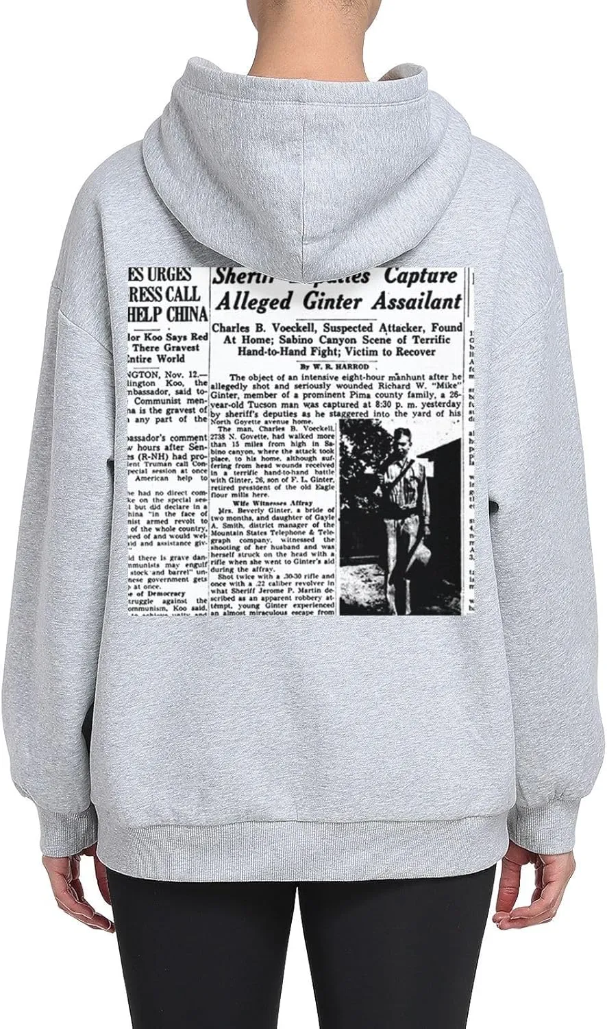 Printing Womens Oversized Hoodies Sweatshirts Graphic Pullover with Pockets