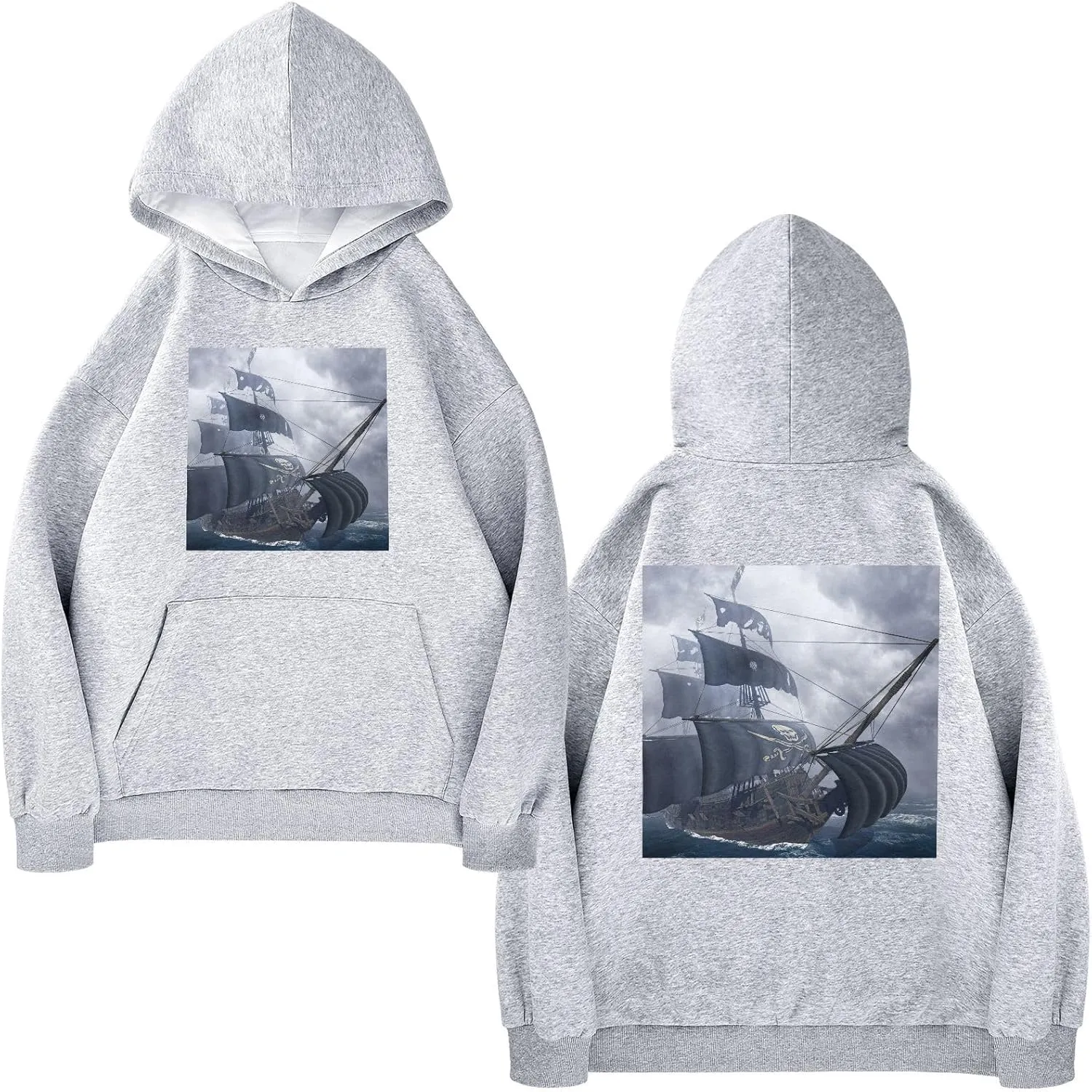 Printing Womens Oversized Hoodies Sweatshirts Graphic Pullover with Pockets