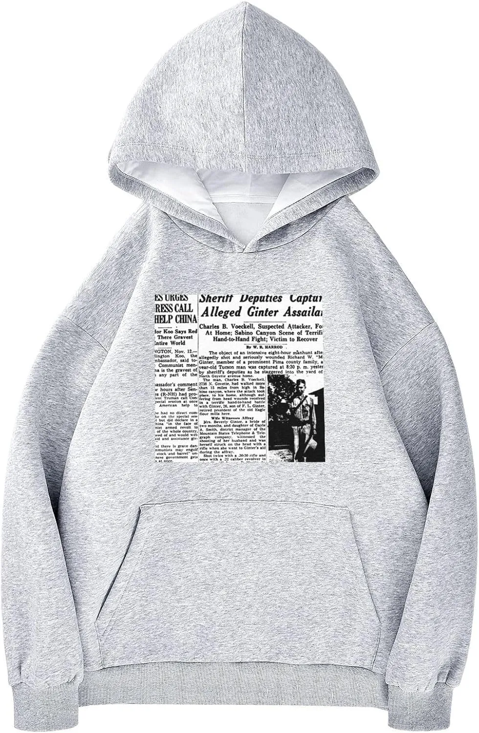 Printing Womens Oversized Hoodies Sweatshirts Graphic Pullover with Pockets