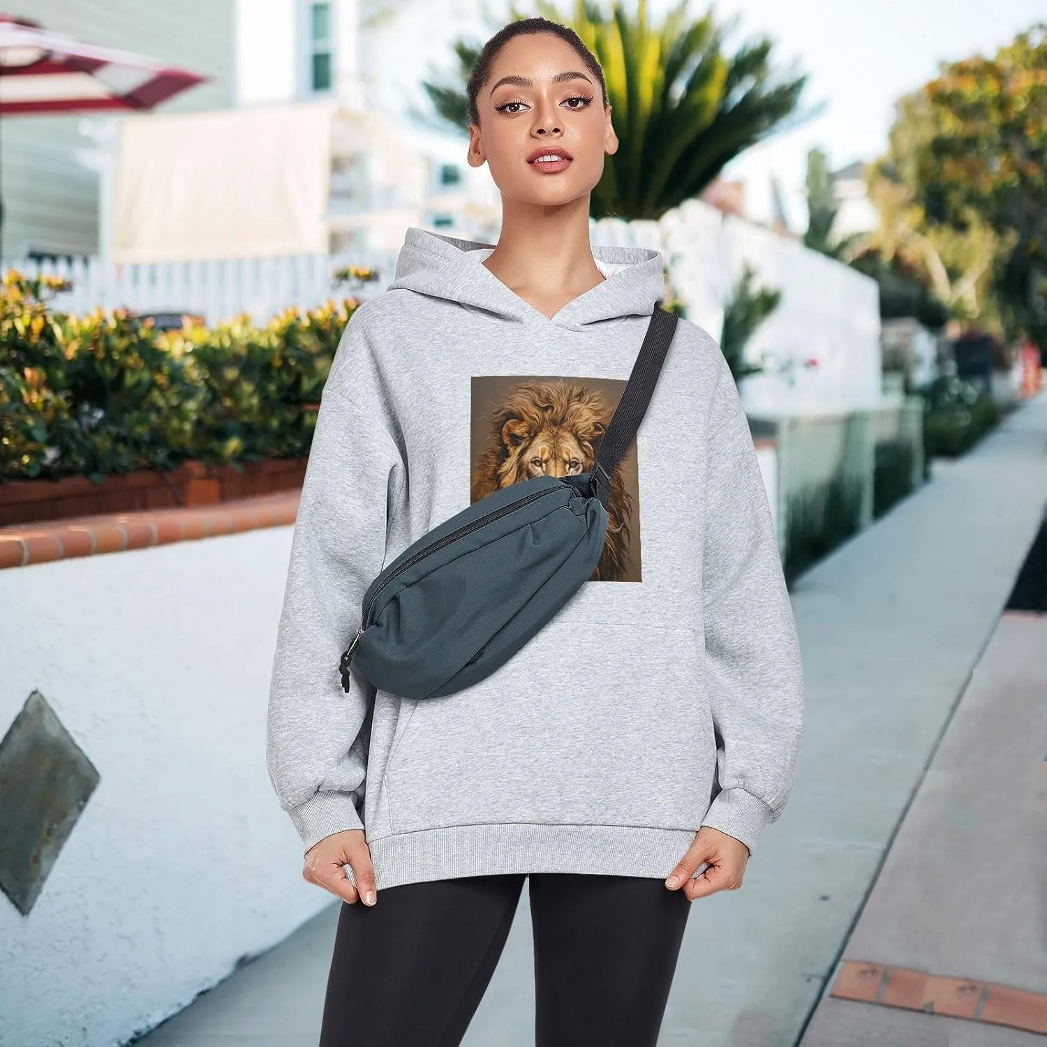 Printing Womens Oversized Hoodies Sweatshirts Graphic Pullover with Pockets
