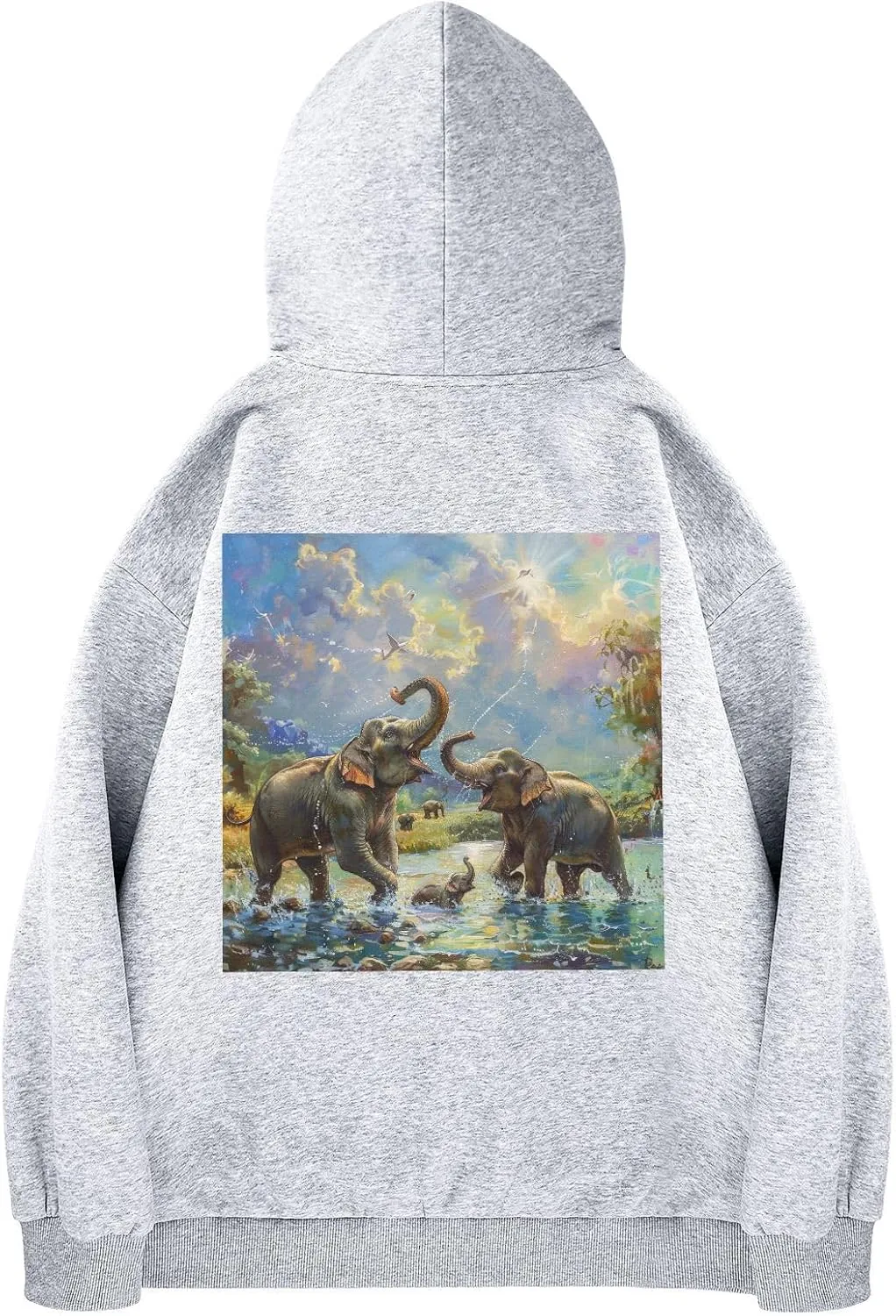 Printing Womens Oversized Hoodies Sweatshirts Graphic Pullover with Pockets