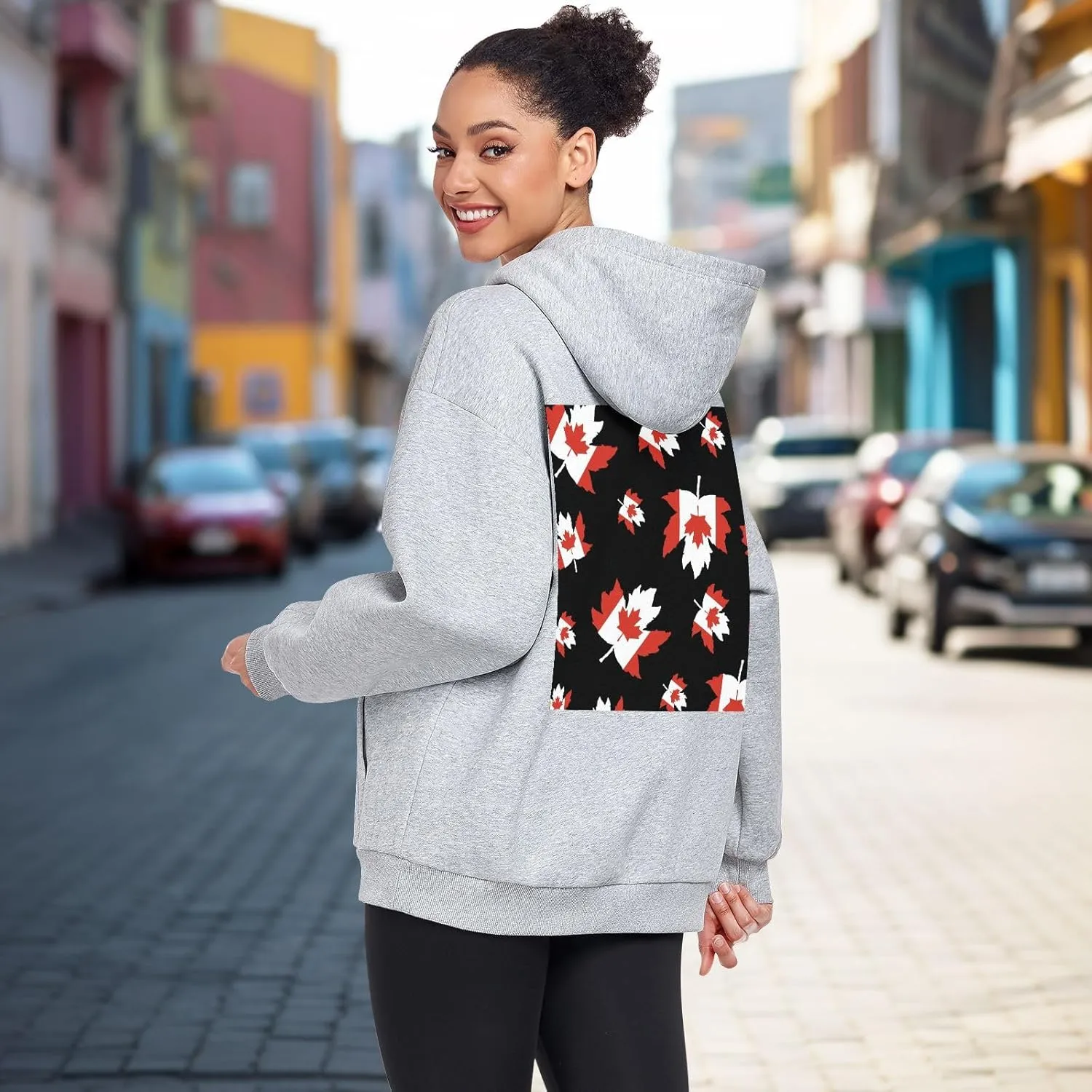 Printing Womens Oversized Hoodies Sweatshirts Graphic Pullover with Pockets
