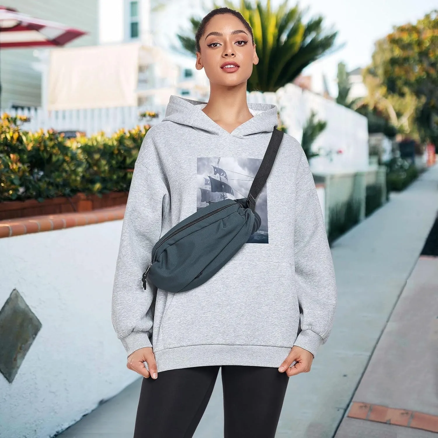 Printing Womens Oversized Hoodies Sweatshirts Graphic Pullover with Pockets