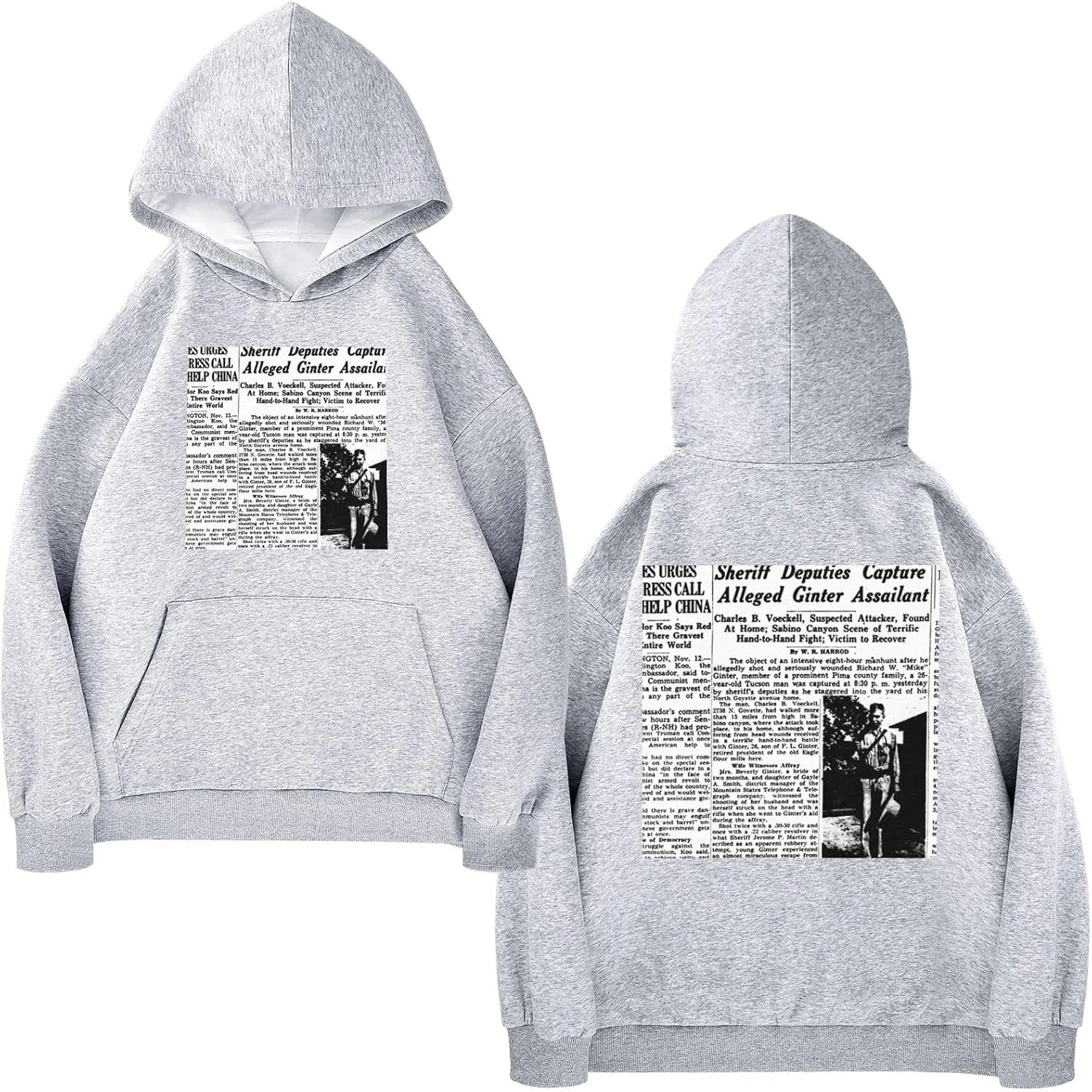 Printing Womens Oversized Hoodies Sweatshirts Graphic Pullover with Pockets