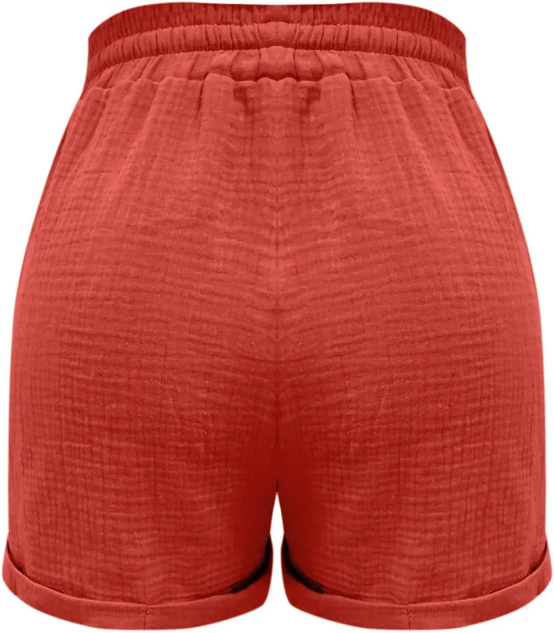 Shorts for Women Trendy Casual High Waist Drawstring Short Pants Summer Loose Comfy Cotton Linen Lightweight Shorts