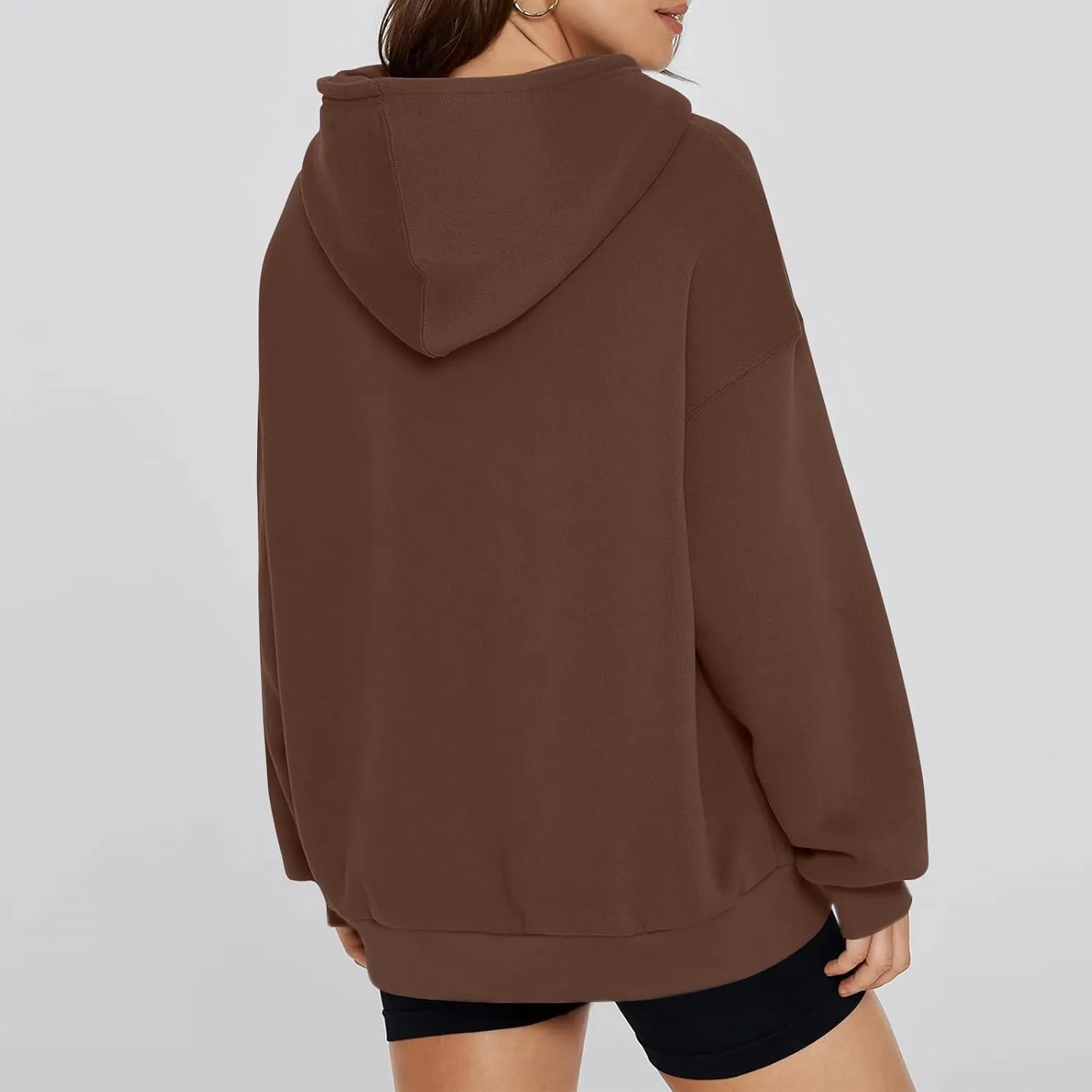 slqdgmryz Oversized Hoodies for Women Hooded Long Sleeve Fleece Pullover Plain Y2k Hoodie Cute Sweatshirts with Pockets