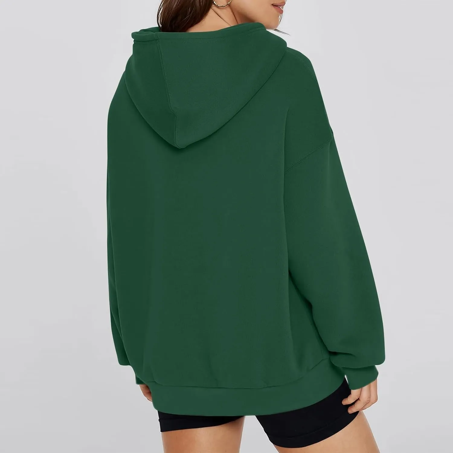 slqdgmryz Womens Oversized Hoodie Y2k Cozy Fleece Pullover Pocket Long Sleeve Preppy Sweatshirt Cute Hoodies for Teen Girls