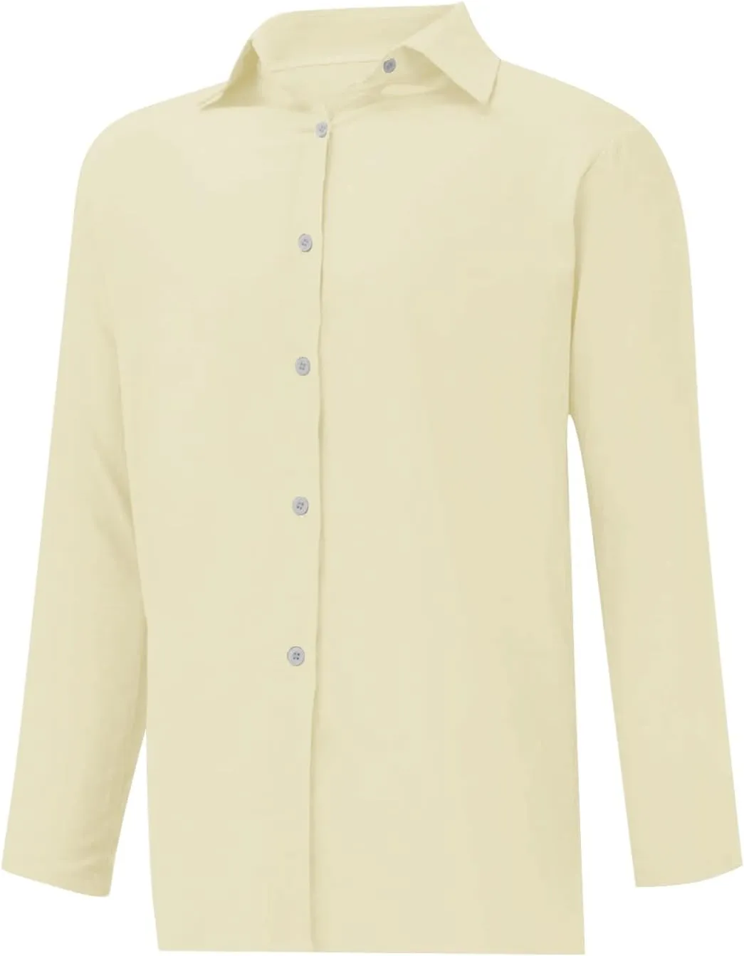 Summer Cotton Linen Shirts for Women Trendy Casual Long Sleeve Button Oversized Tshirts Ladies Work Tops
