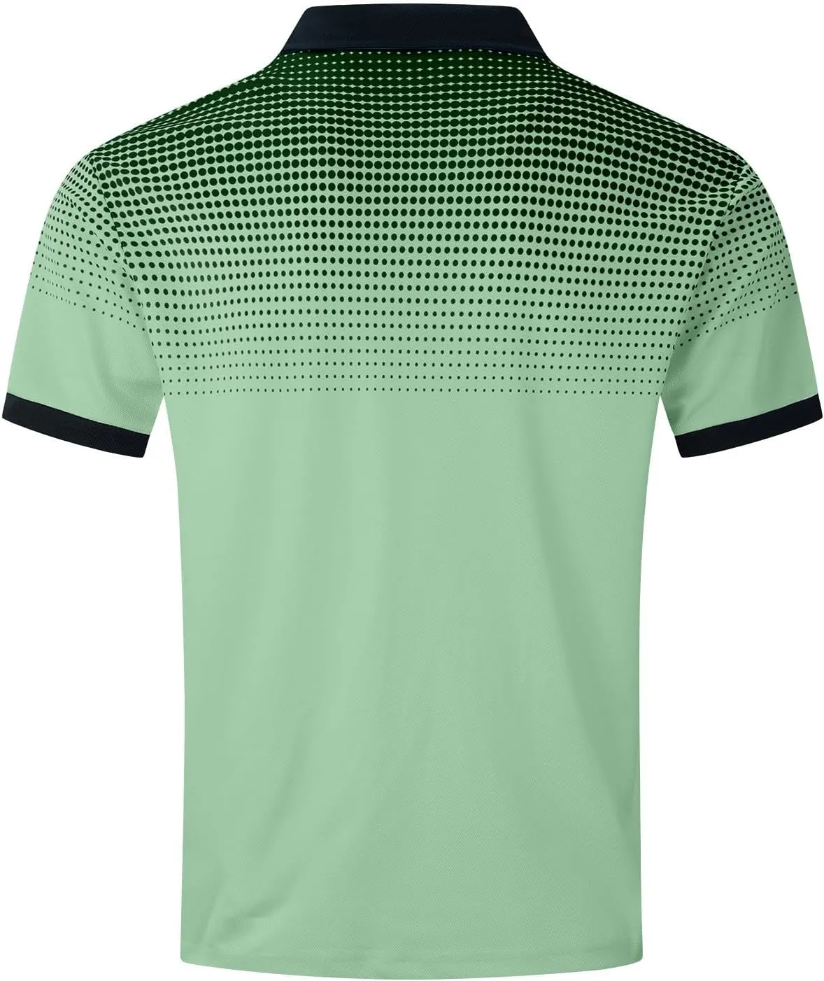 Summer Short Sleeve T Shirts for Men 2025 Business Casual Tops Polka Dot Gradient Lapel Button Sports Tees