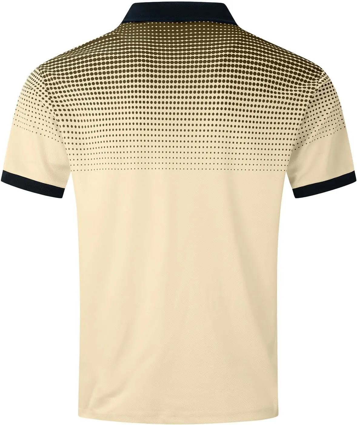 Summer Short Sleeve T Shirts for Men 2025 Business Casual Tops Polka Dot Gradient Lapel Button Sports Tees