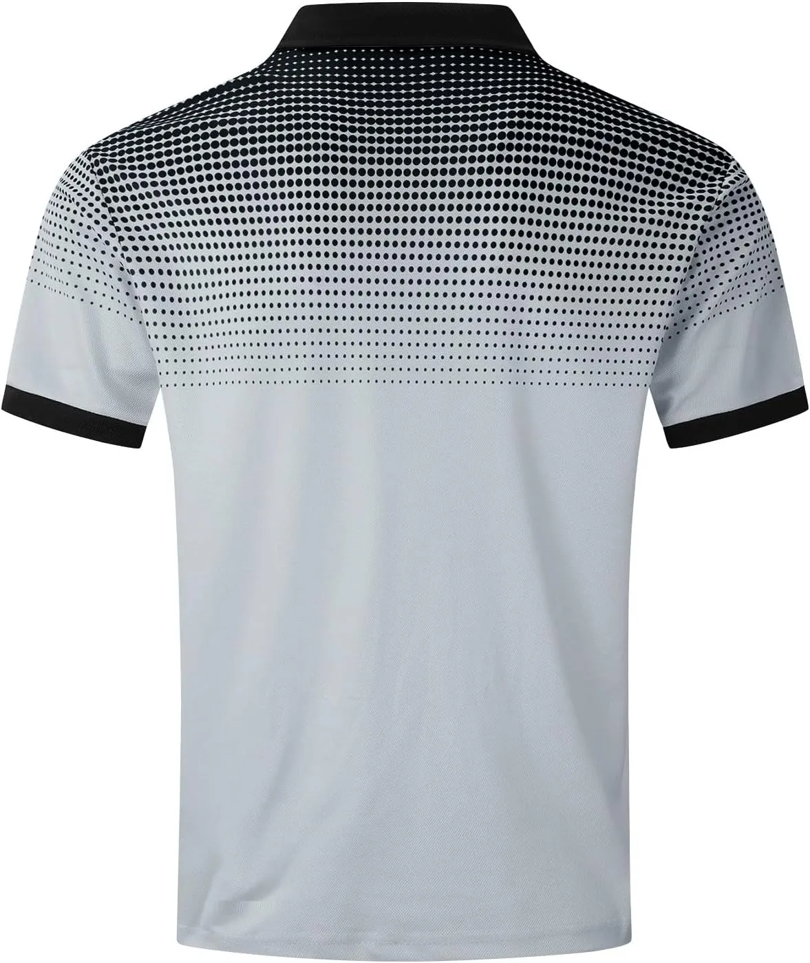 Summer Short Sleeve T Shirts for Men 2025 Business Casual Tops Polka Dot Gradient Lapel Button Sports Tees