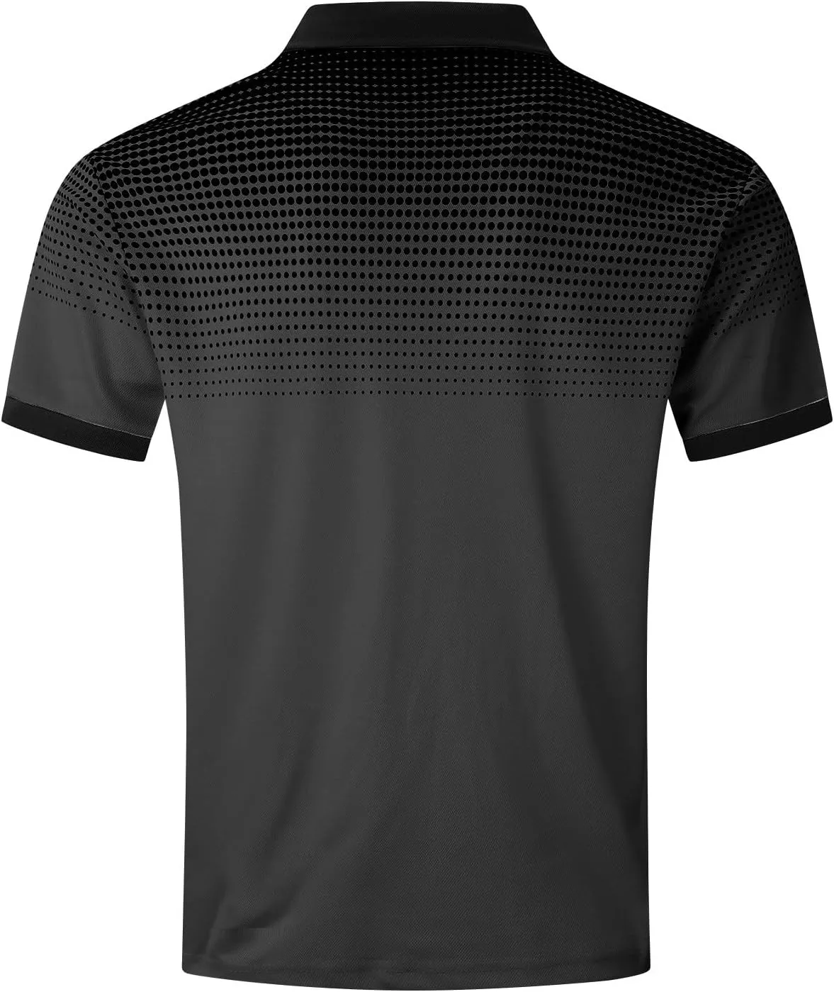 Summer Short Sleeve T Shirts for Men 2025 Business Casual Tops Polka Dot Gradient Lapel Button Sports Tees