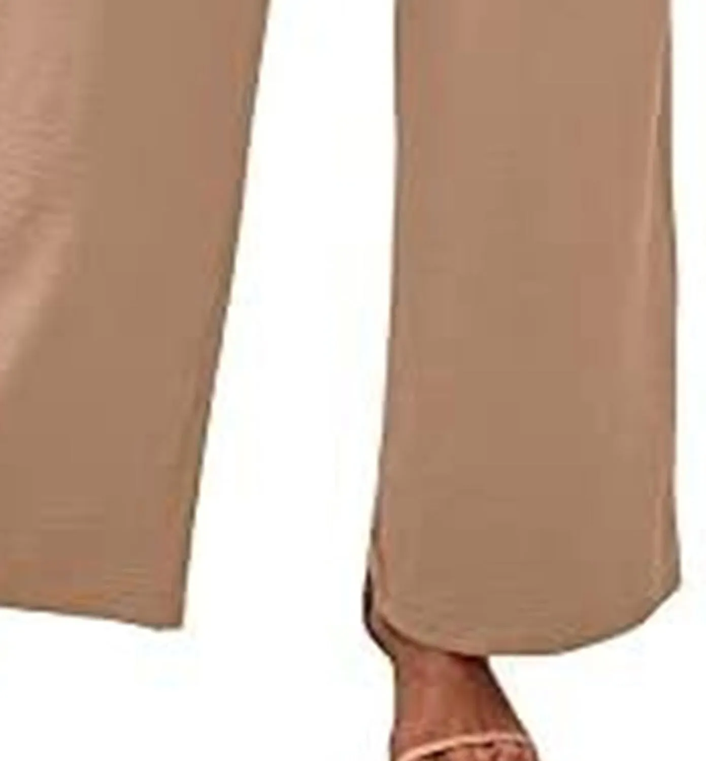 Summer Women's High Waist Slim Straight Wide Leg Pants Solid Color Pocket Belt Casual Pants Loose Trousers