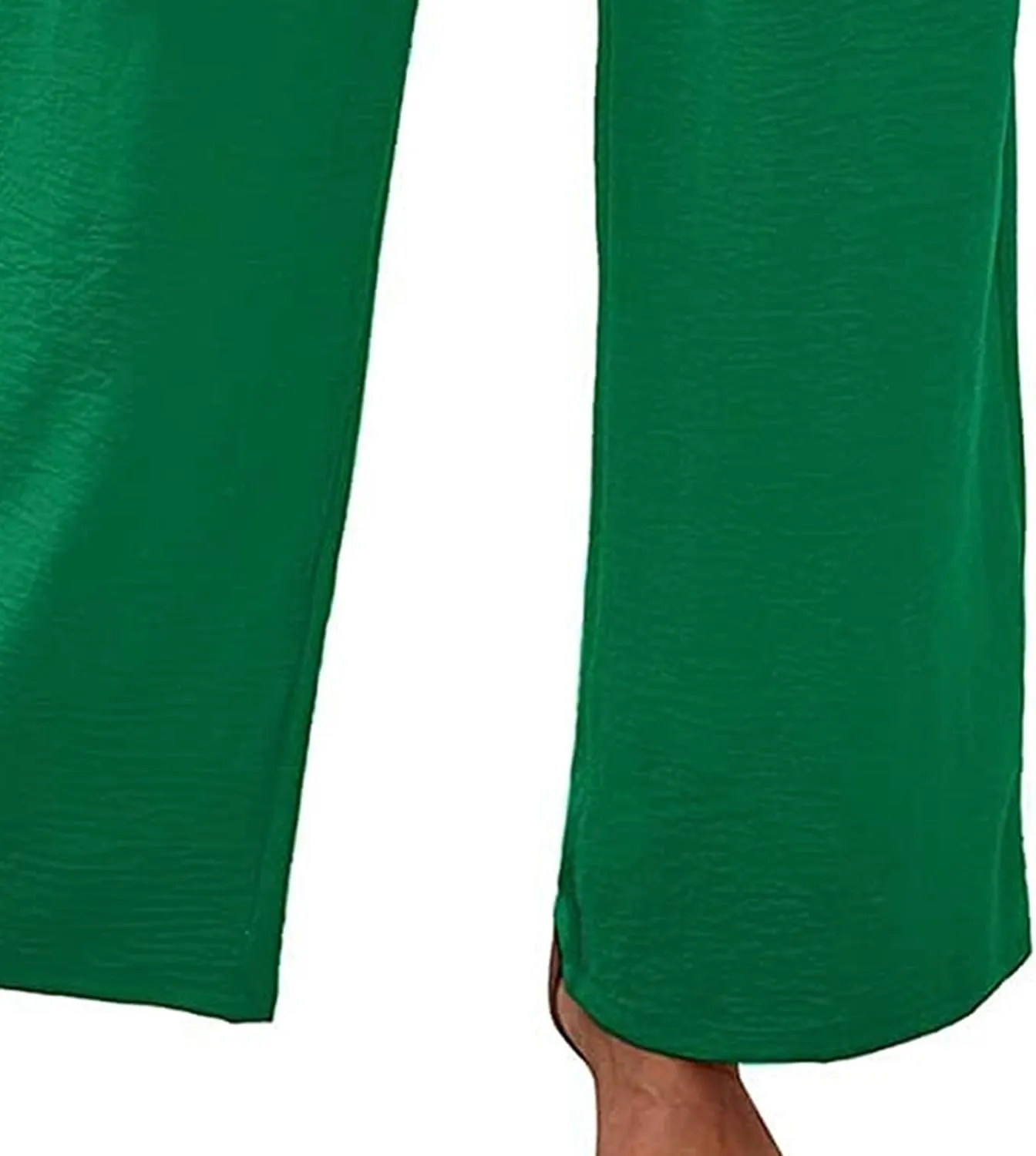 Summer Women's High Waist Slim Straight Wide Leg Pants Solid Color Pocket Belt Casual Pants Loose Trousers