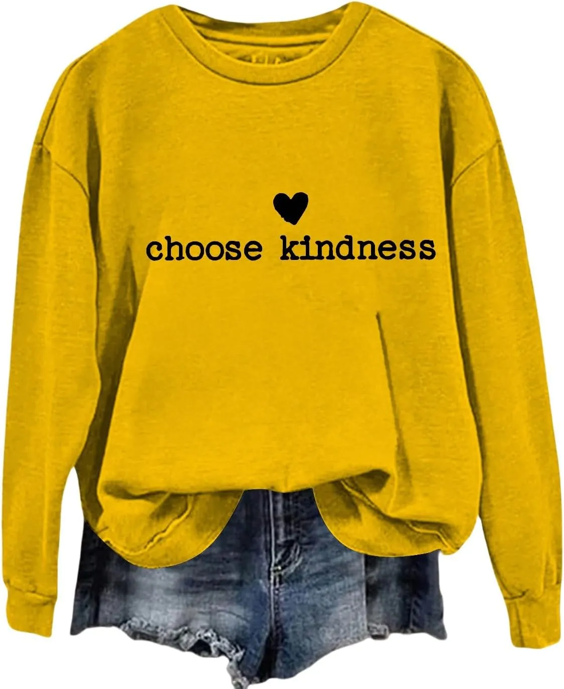 Sweatshirt for Women Choose Kindness Graphic Pullover Long Sleeve Shirts Inspirational Tops Womens Fall Fashion 2024