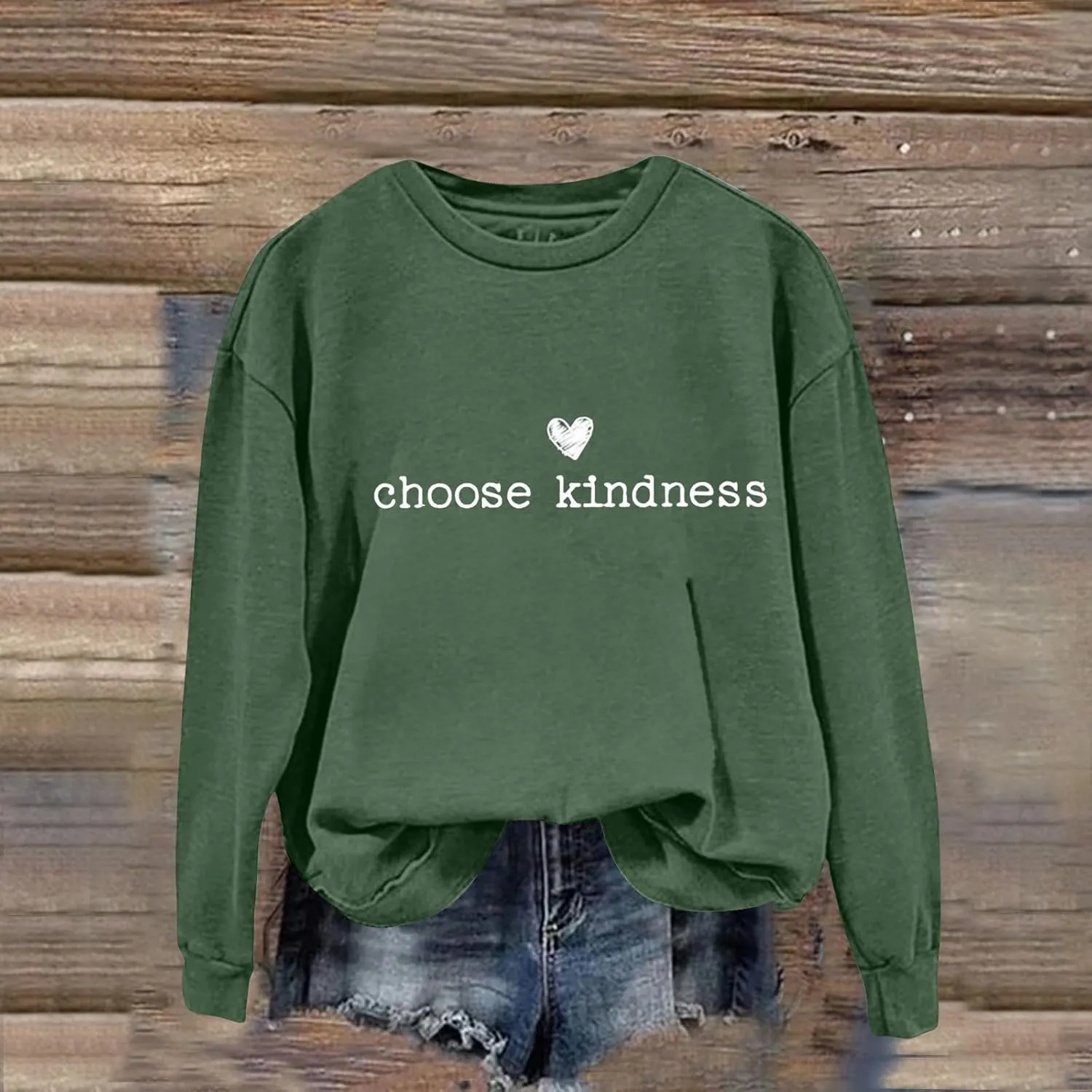 Sweatshirt for Women Choose Kindness Graphic Pullover Long Sleeve Shirts Inspirational Tops Womens Fall Fashion 2024