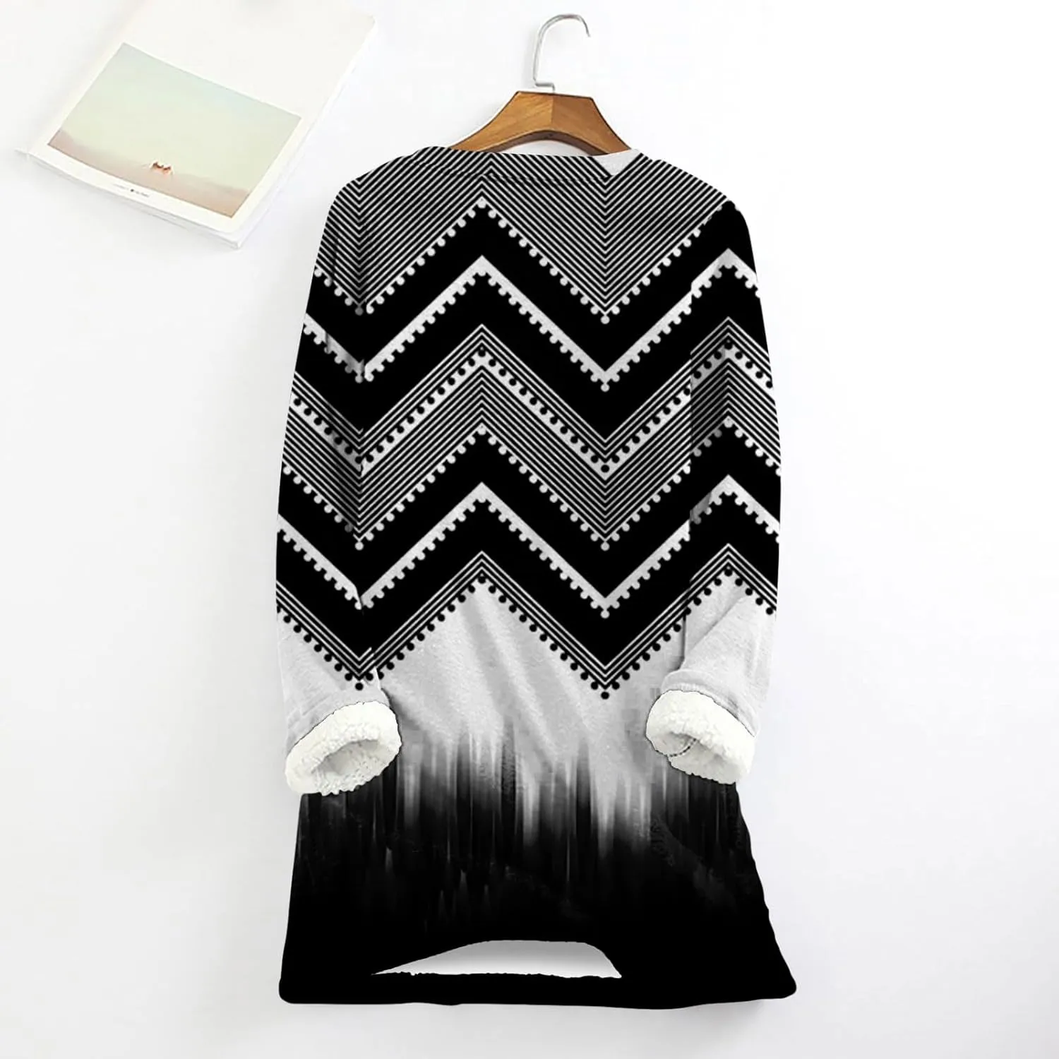 Sweatshirts for Women Fleece Sherpa Lined Pullover Sweatshirt Long Sleeve Crewneck Blouse Sweater Thermal Thick Top