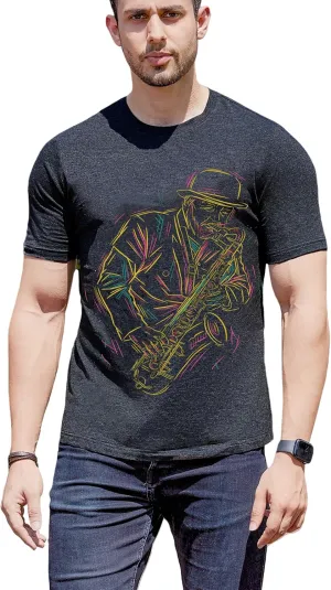 T-Shirt for Men's- Graphic t-Shirts Cotton Blend Basic Tees Vintage Casual Tshirts Fitting