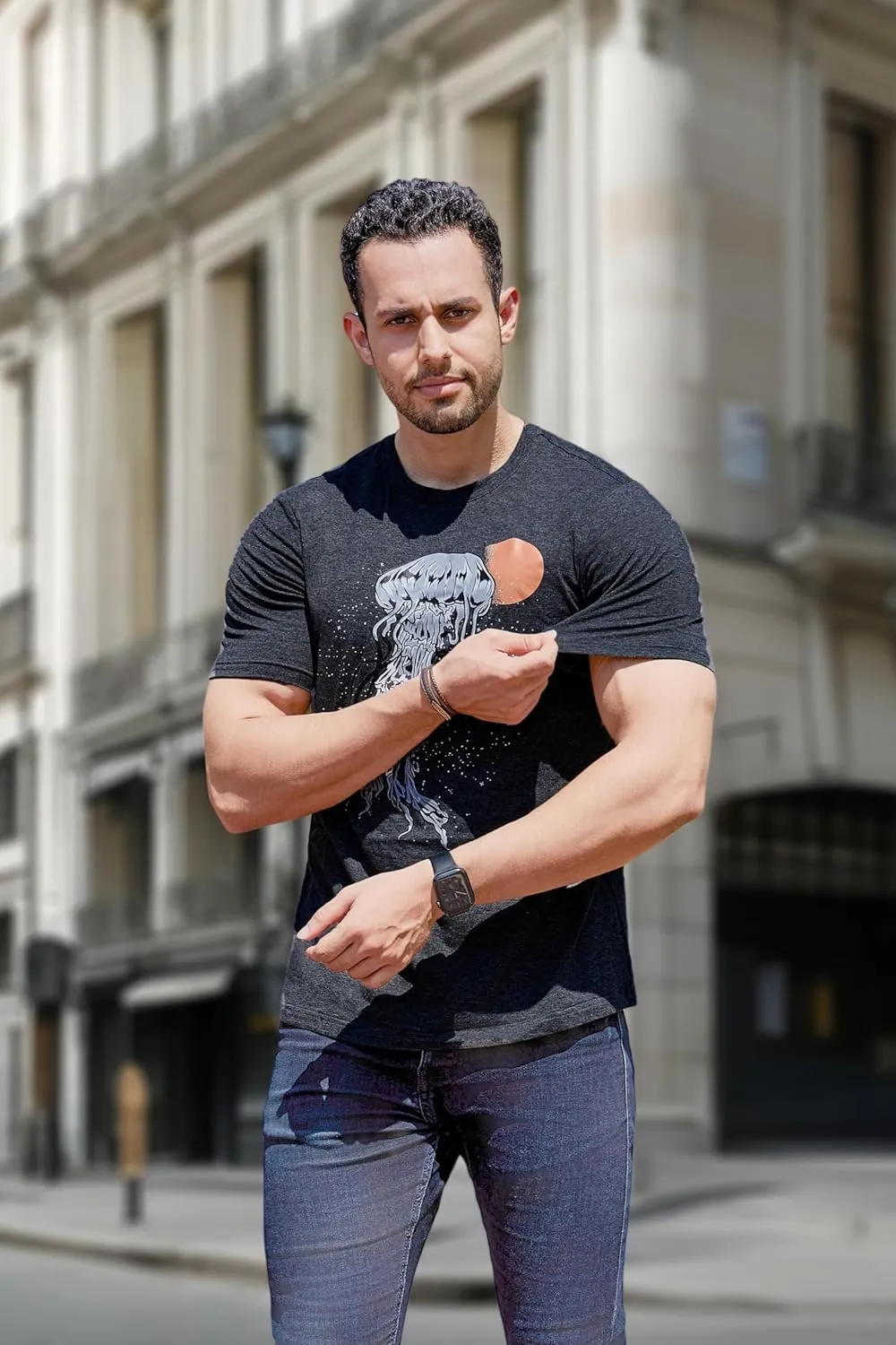 T-Shirt for Men's- Graphic t-Shirts Cotton Blend Basic Tees Vintage Casual Tshirts Fitting