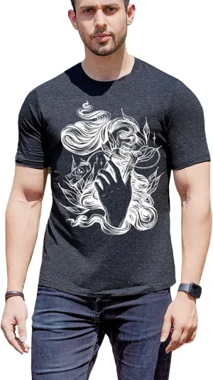 T-Shirt for Men's- Graphic t-Shirts Cotton Blend Basic Tees Vintage Casual Tshirts Fitting