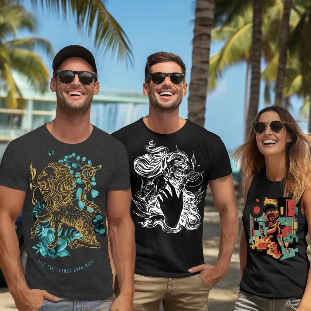 T-Shirt for Men's- Graphic t-Shirts Cotton Blend Basic Tees Vintage Casual Tshirts Fitting