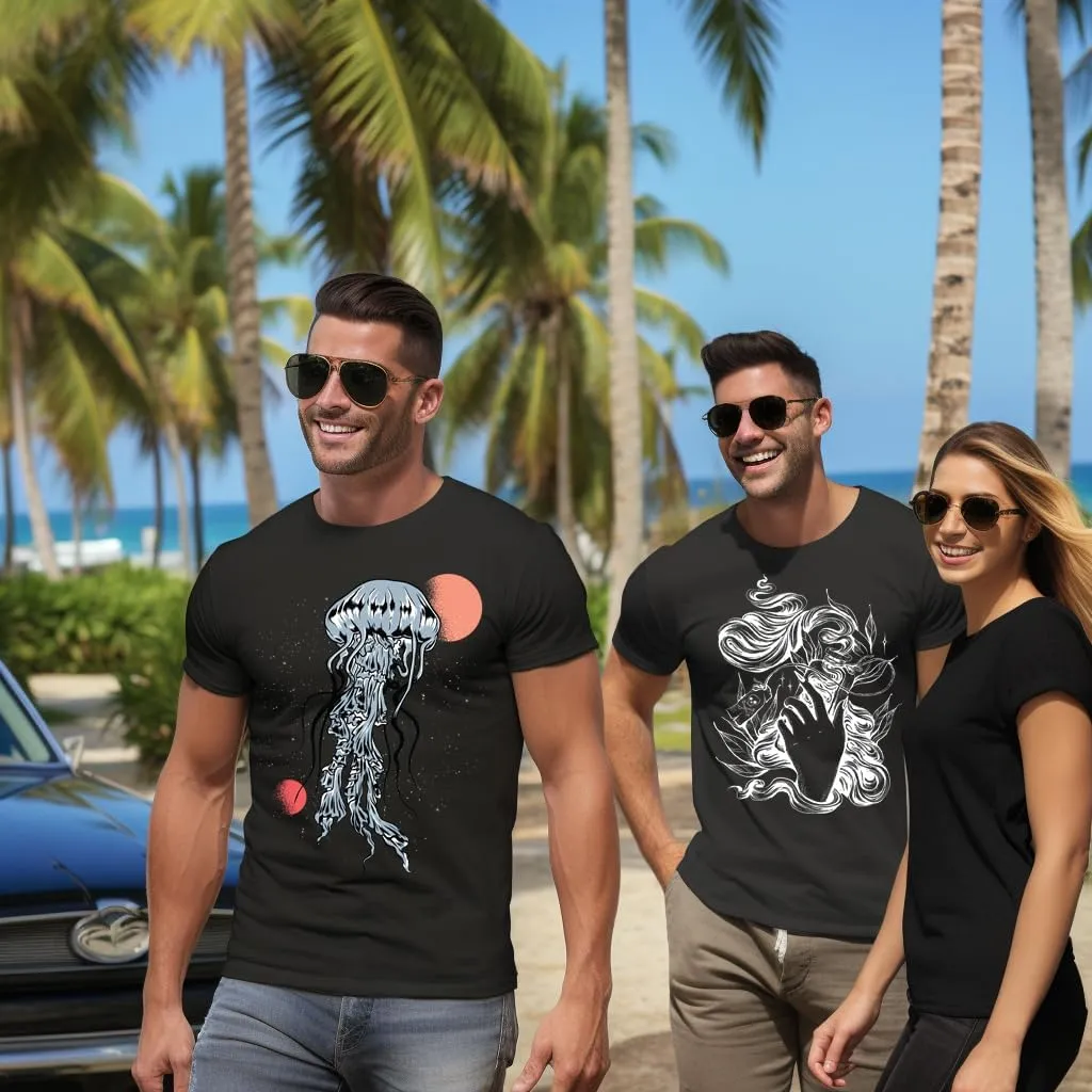 T-Shirt for Men's- Graphic t-Shirts Cotton Blend Basic Tees Vintage Casual Tshirts Fitting