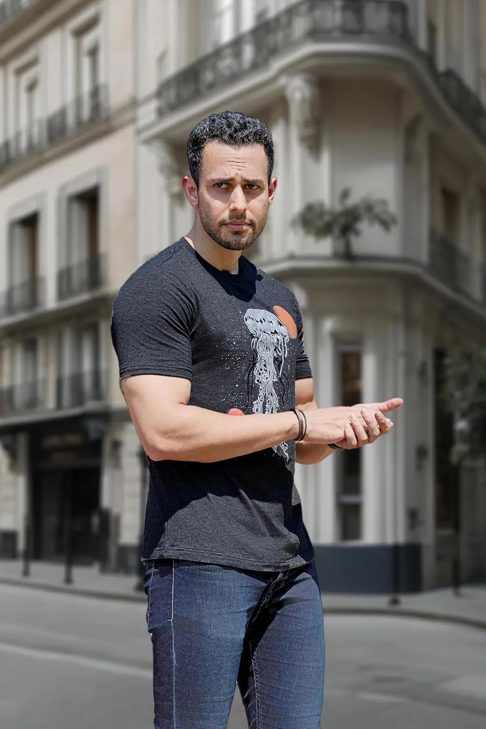 T-Shirt for Men's- Graphic t-Shirts Cotton Blend Basic Tees Vintage Casual Tshirts Fitting