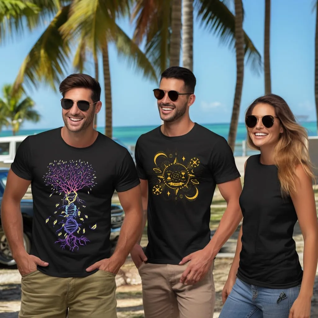 T-Shirt for Men's- Graphic t-Shirts Cotton Blend Basic Tees Vintage Casual Tshirts Fitting
