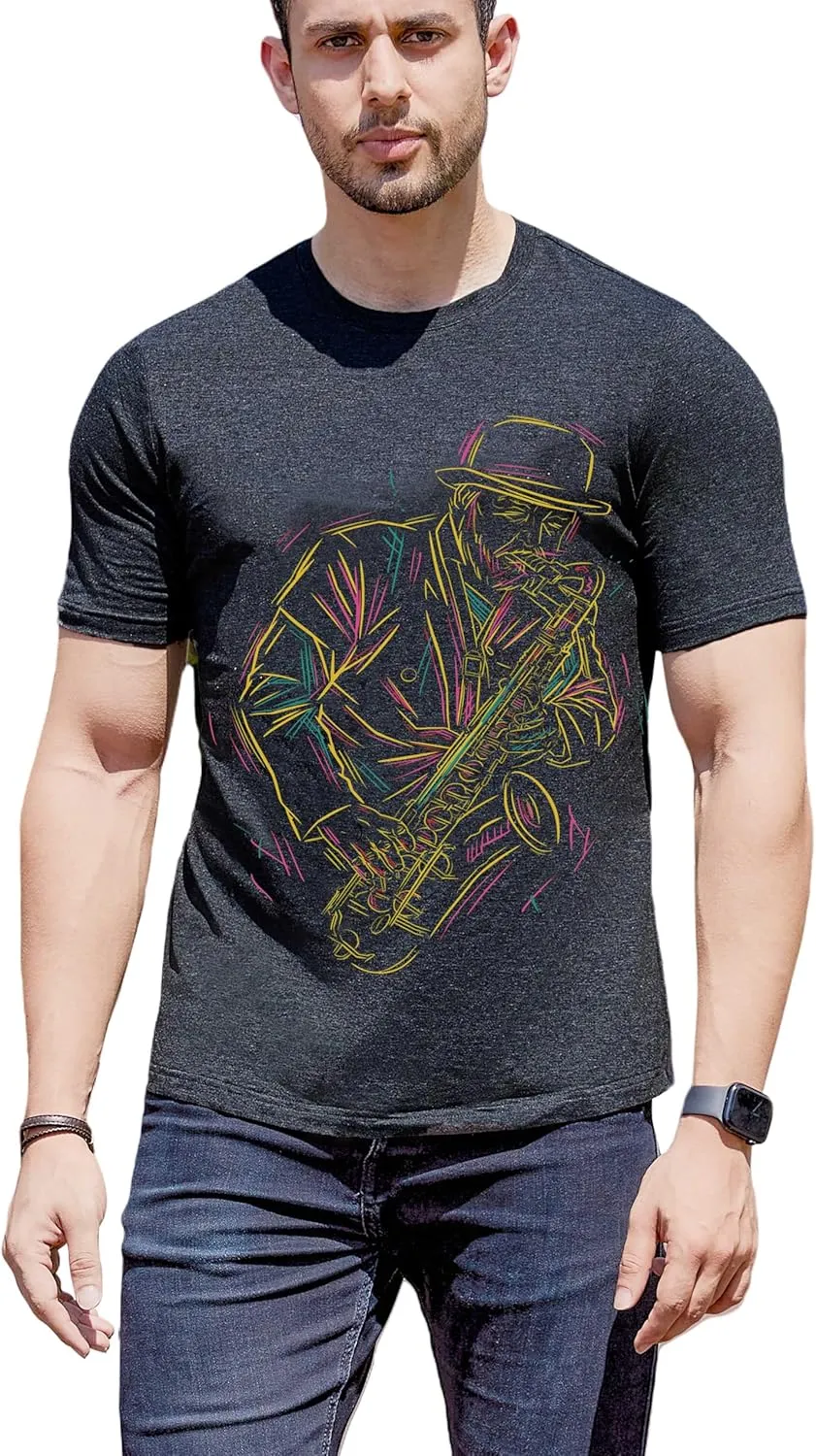 T-Shirt for Men's- Graphic t-Shirts Cotton Blend Basic Tees Vintage Casual Tshirts Fitting