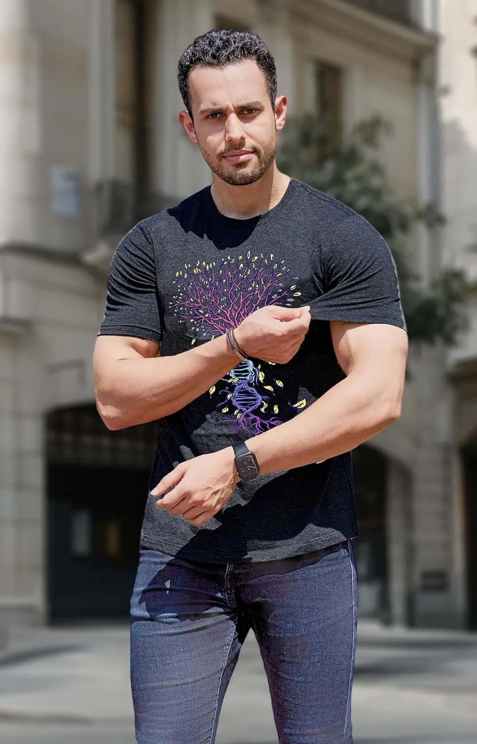 T-Shirt for Men's- Graphic t-Shirts Cotton Blend Basic Tees Vintage Casual Tshirts Fitting