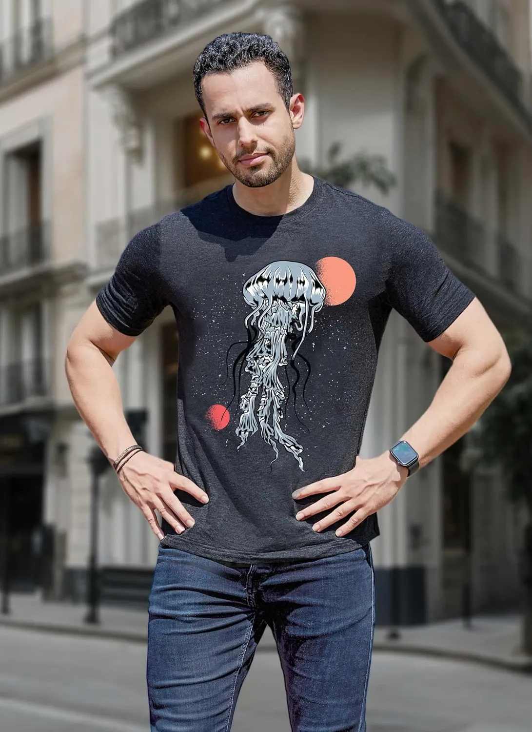 T-Shirt for Men's- Graphic t-Shirts Cotton Blend Basic Tees Vintage Casual Tshirts Fitting