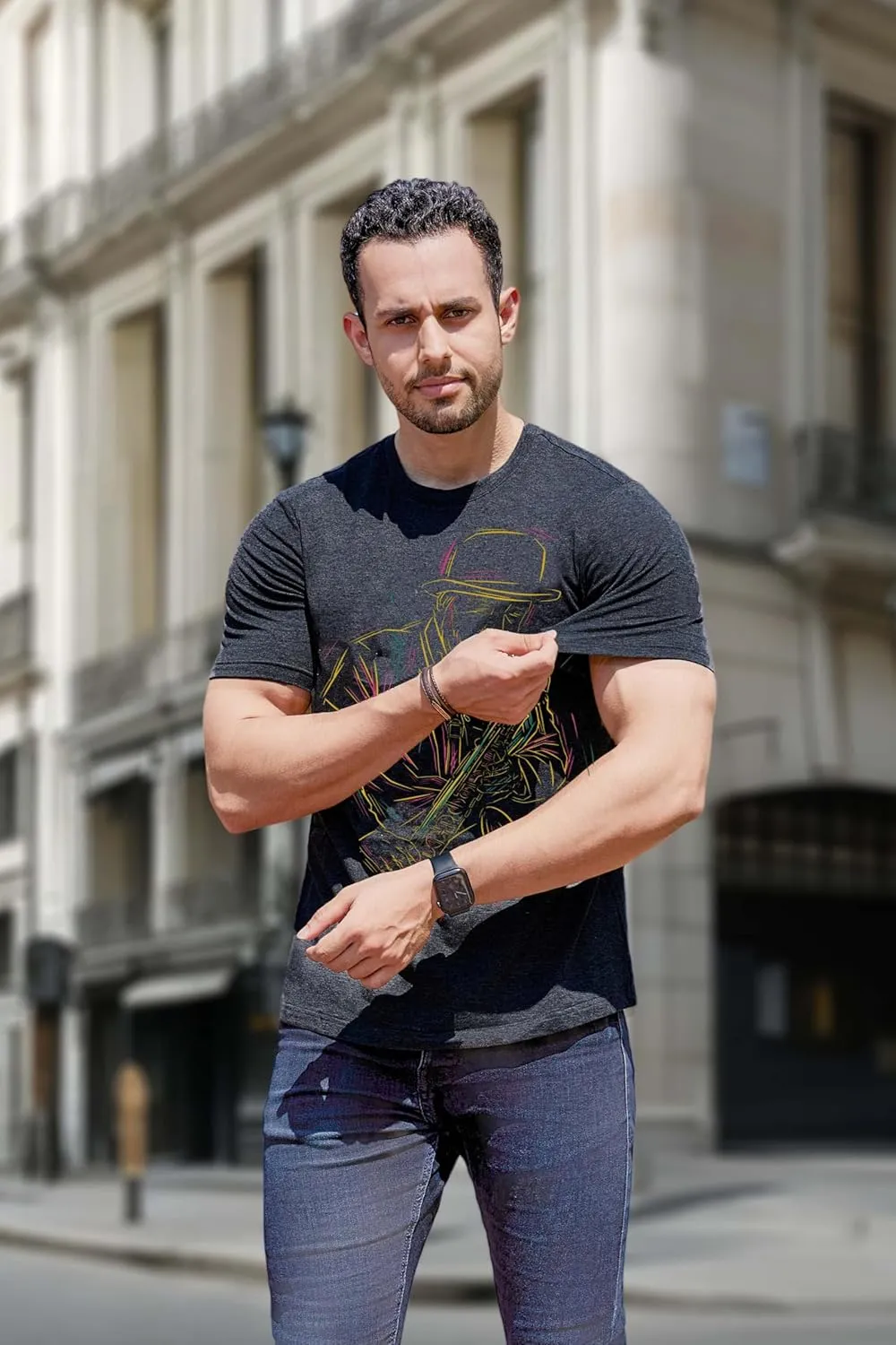 T-Shirt for Men's- Graphic t-Shirts Cotton Blend Basic Tees Vintage Casual Tshirts Fitting