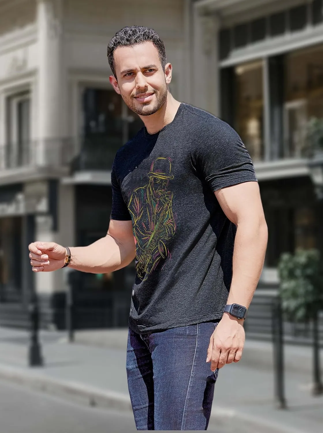 T-Shirt for Men's- Graphic t-Shirts Cotton Blend Basic Tees Vintage Casual Tshirts Fitting