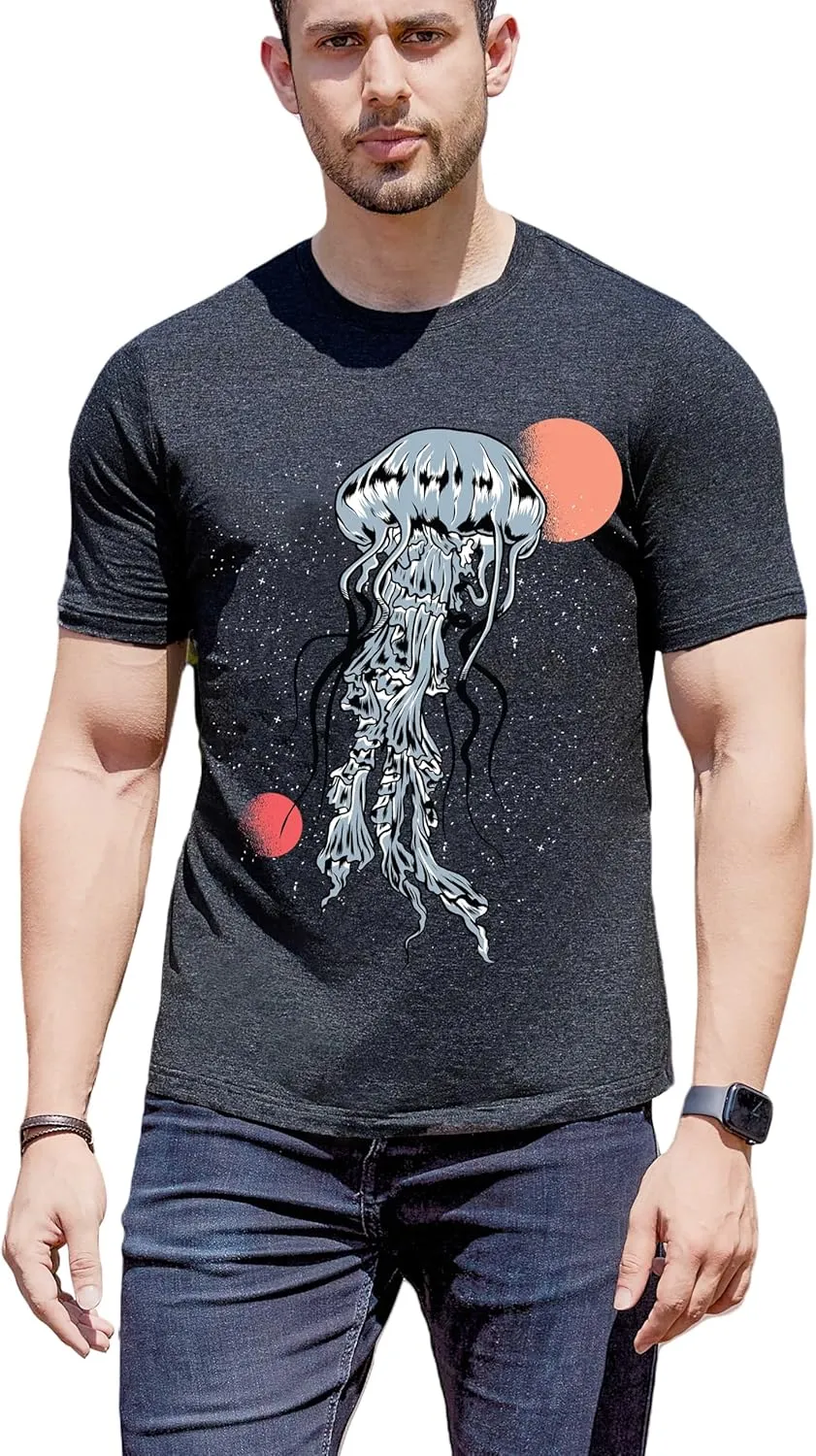 T-Shirt for Men's- Graphic t-Shirts Cotton Blend Basic Tees Vintage Casual Tshirts Fitting