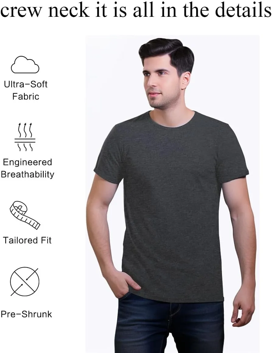 T-Shirt for Men's- Graphic t-Shirts Cotton Blend Basic Tees Vintage Casual Tshirts Fitting