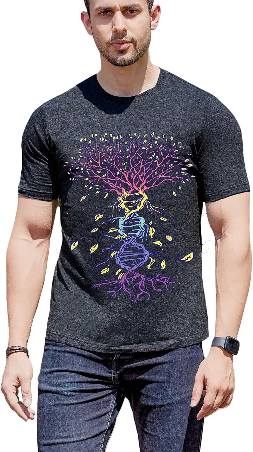 T-Shirt for Men's- Graphic t-Shirts Cotton Blend Basic Tees Vintage Casual Tshirts Fitting