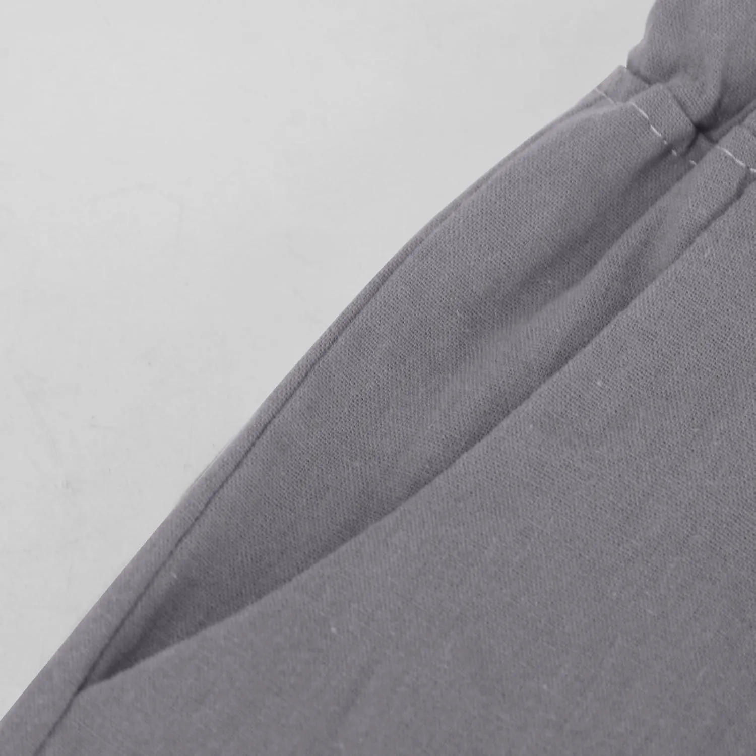 Teen Girls Casual Cotton Linen Pants Lightweight Summer Loose Fit Elastic Waist Plus Size Solid Lounge Long Trousers