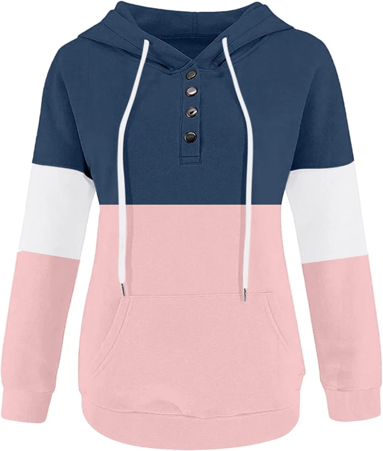 TUQIDEWU Hoodies for Women Trendy, Hoodie for Women Tie Dye Sweatshirt Button Down Tops Casual Long Sleeve Oversize Pullover