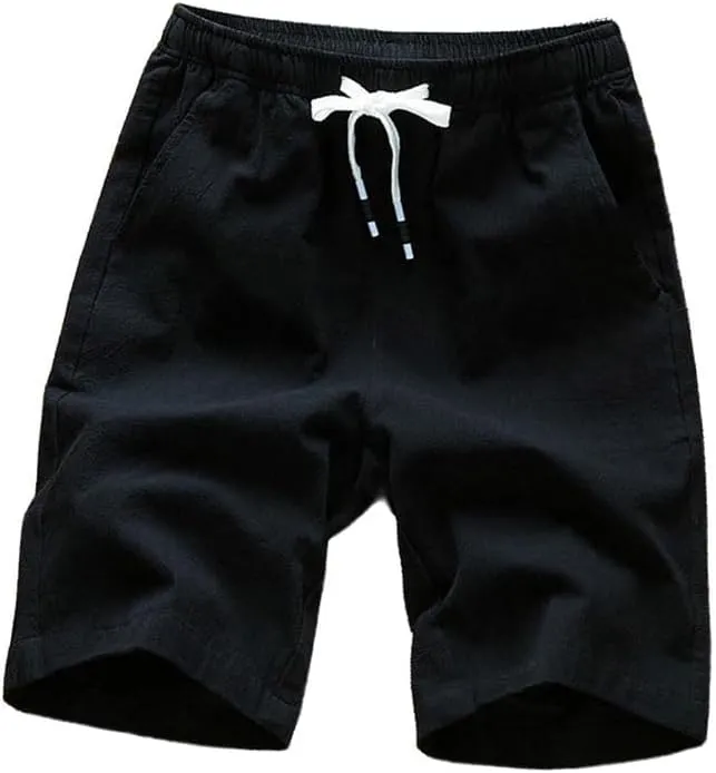 USTZFTBCL Summer Men's Ice Silk Mid-Length Sports Casual Beach Mid-Length Shorts