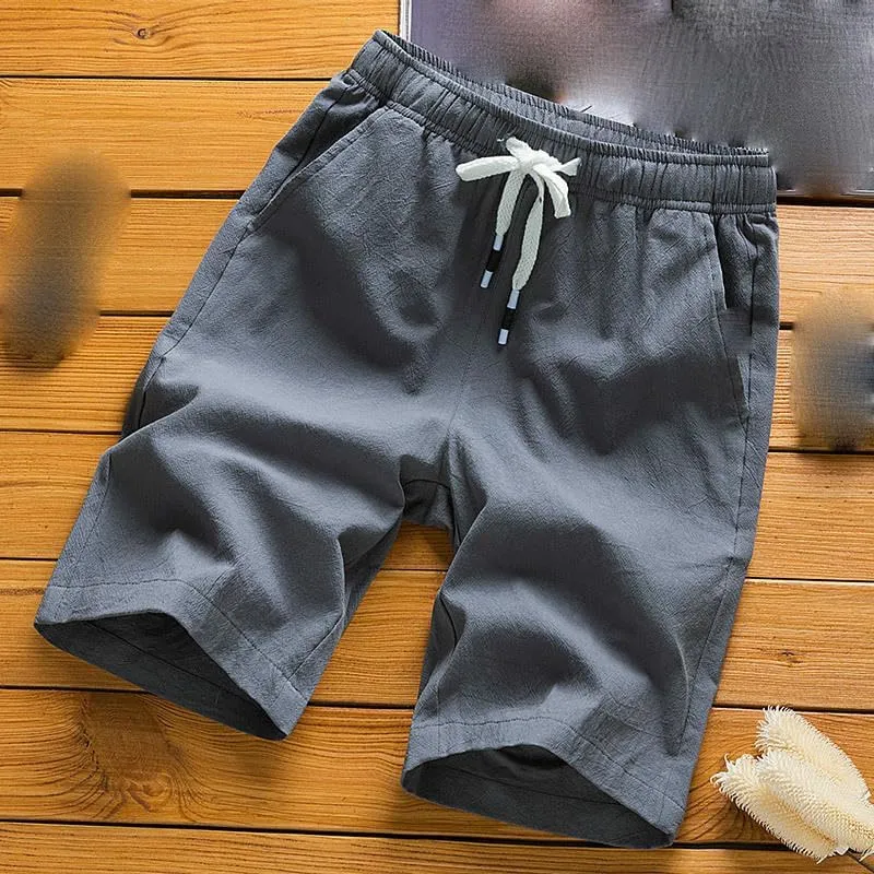 USTZFTBCL Summer Men's Ice Silk Mid-Length Sports Casual Beach Mid-Length Shorts