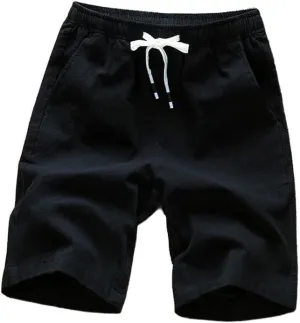 USTZFTBCL Summer Men's Ice Silk Mid-Length Sports Casual Beach Mid-Length Shorts