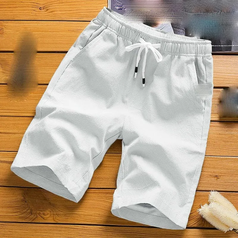 USTZFTBCL Summer Men's Ice Silk Mid-Length Sports Casual Beach Mid-Length Shorts