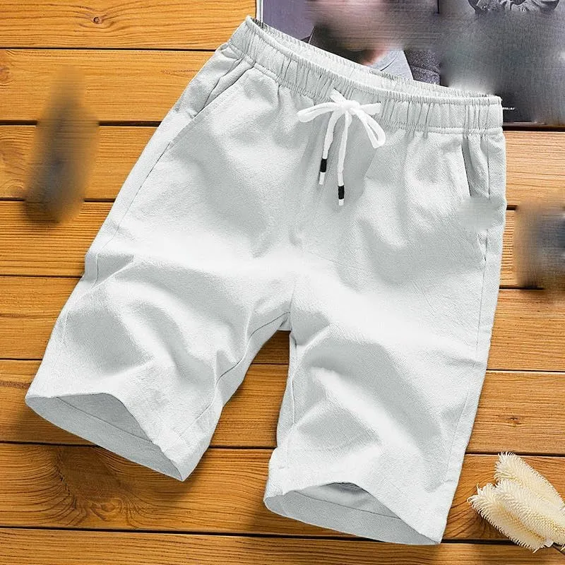 USTZFTBCL Summer Men's Ice Silk Mid-Length Sports Casual Beach Mid-Length Shorts