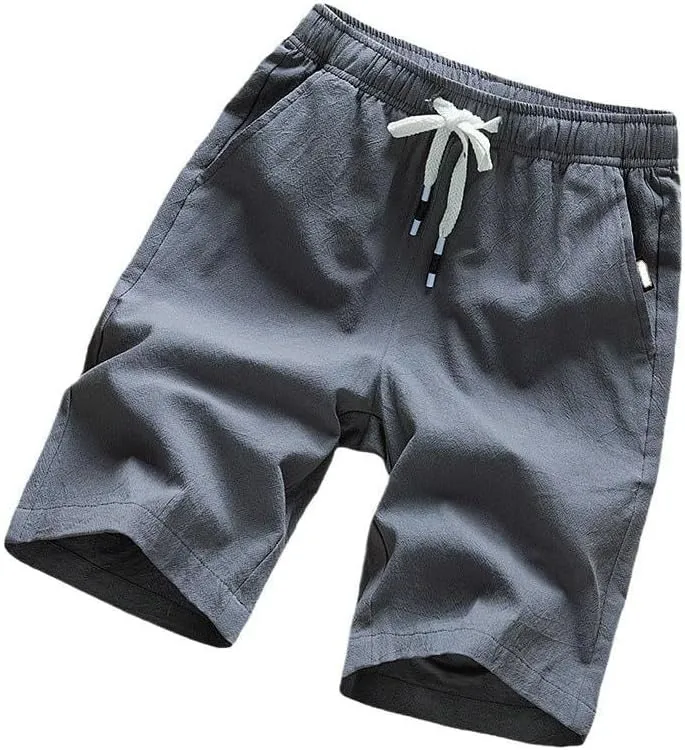 USTZFTBCL Summer Men's Ice Silk Mid-Length Sports Casual Beach Mid-Length Shorts