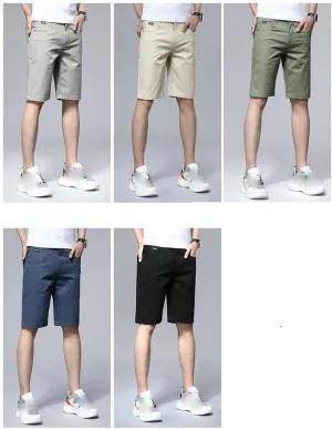 USTZFTBCL Summer Men's Thin Cotton Mid-Length Casual Shorts