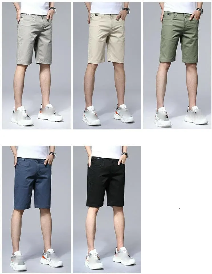 USTZFTBCL Summer Men's Thin Cotton Mid-Length Casual Shorts