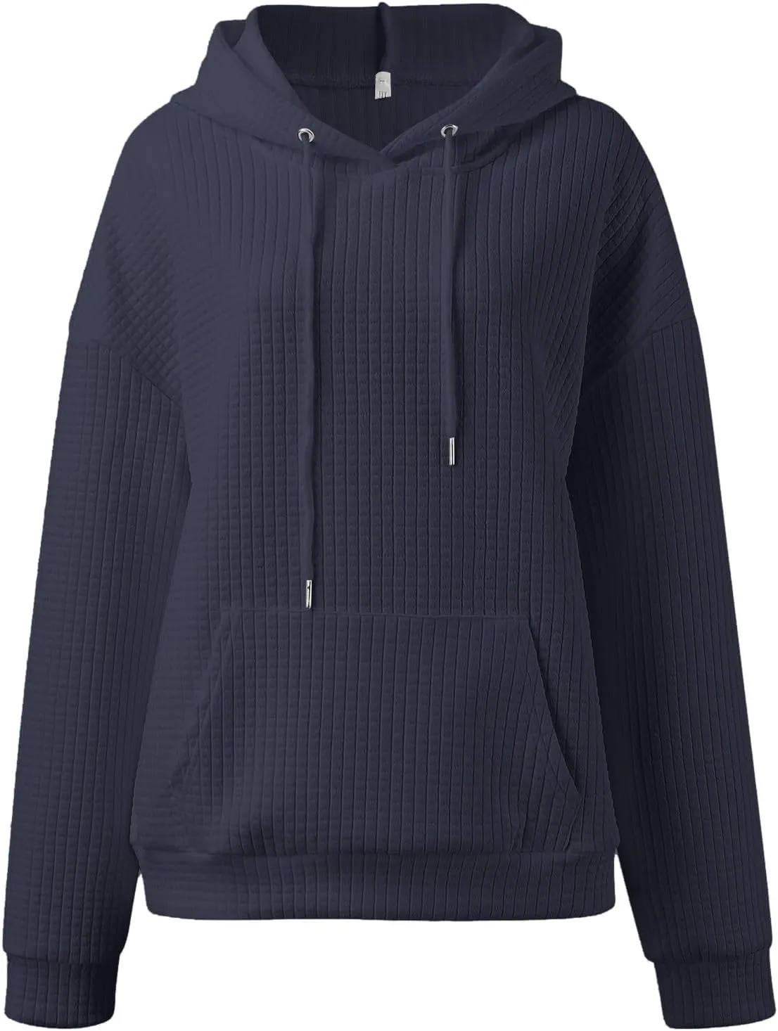 Waffle Knit Oversized Hoodies for Women with Pocket - Fall Sweatshirt 2024